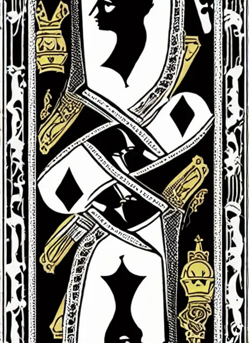 Image similar to queen of spades playing card in the style of marvel