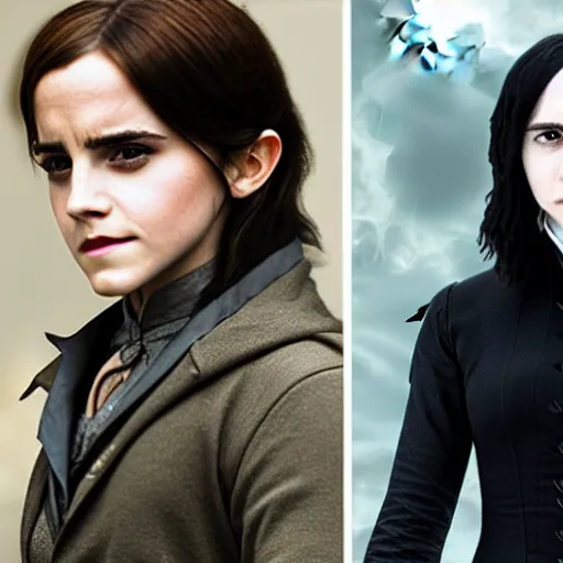 Image similar to Emma Watson as Severus Snape