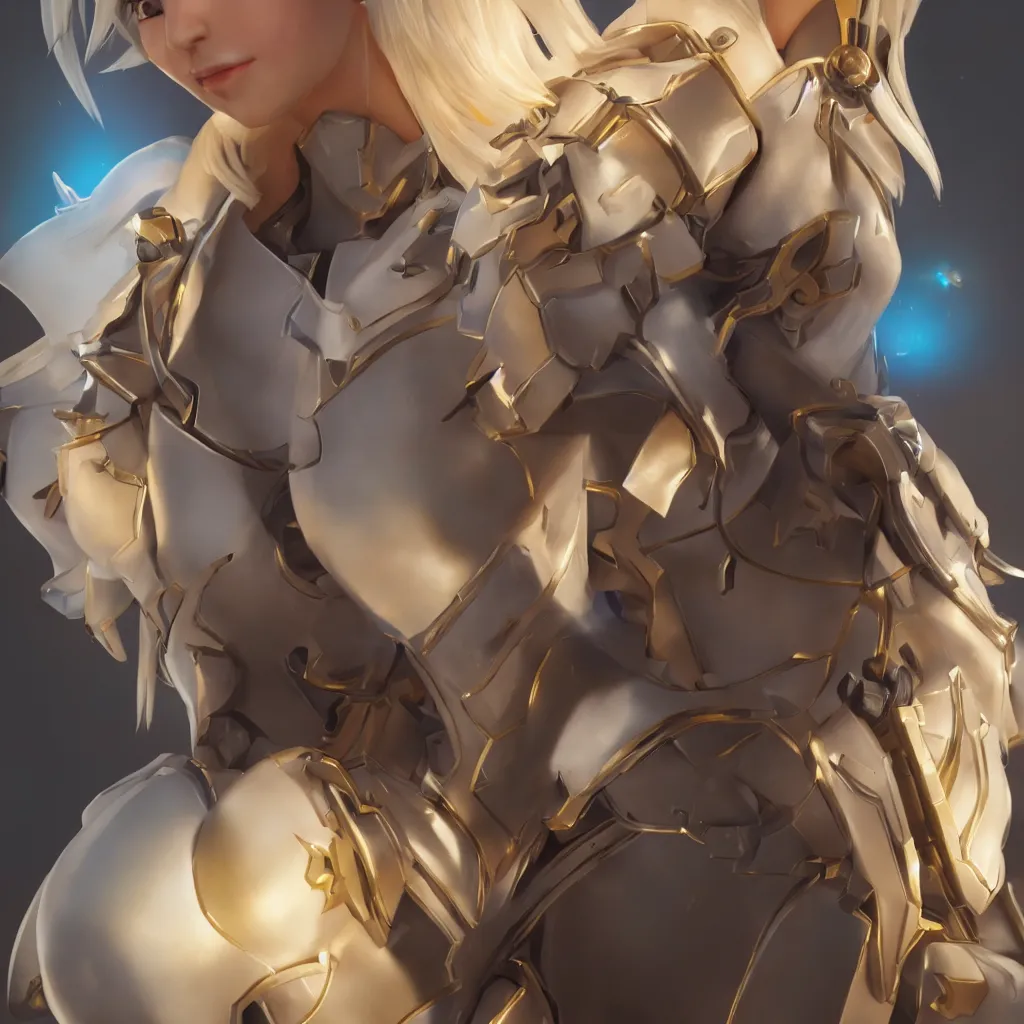 Image similar to Mercy from Overwatch game (2016), no background, close-up shot, intricate, elegant, highly detailed, centered, digital painting, golden hour, cinematic, award-winning, trending on artstation, trending in cgsociety, concept art, smooth, sharp focus, hdr, caustic lights, volumetric lighting, atmospheric lighting, illustration, cinematic, scan, ray traced, octane render, unreal engine, 4k, 3d, photorealistic, art by artgerm and Greg Rutkowski and donato giancola and wlop and ross tran