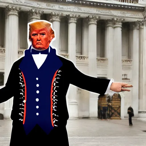 Image similar to donald trump dressed as napoleon bonaparte,