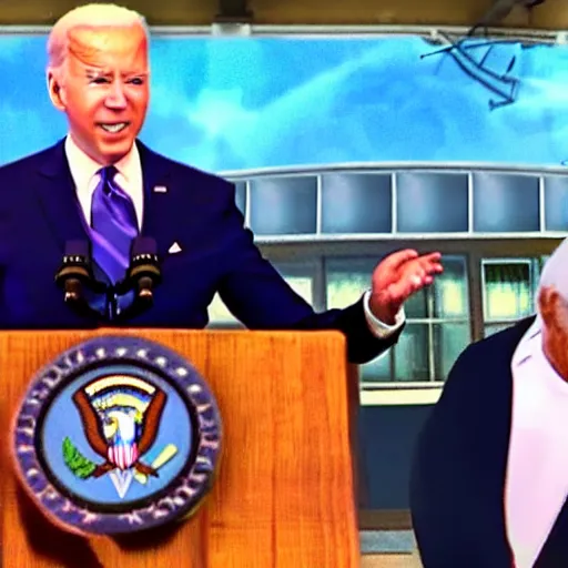 Image similar to joe biden in a youtube poop