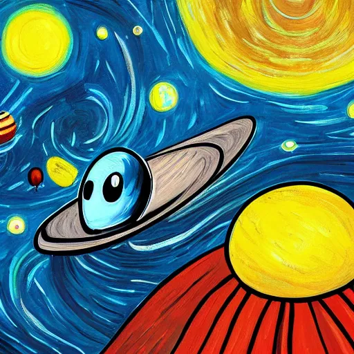 Prompt: painting of space ship in orbit around a planet, detailed, egg, colorful, shell, carapace, insect, bug, beatle, van gogh, hollow knight