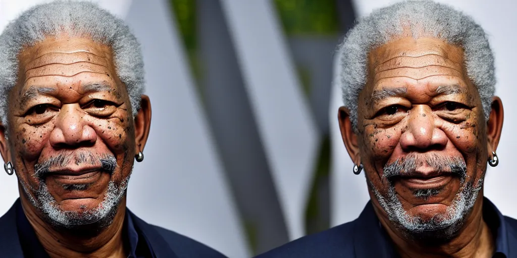 Prompt: the great morgan freeman risks it for a bisquit