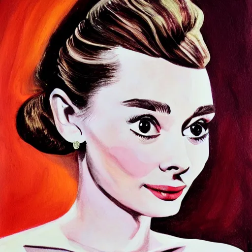 Image similar to audrey hepburn art by esther inglis