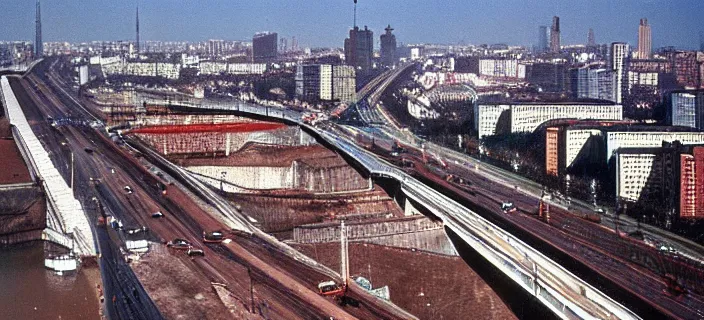 Image similar to photo taken in the 1 9 8 0's of the city of moscow