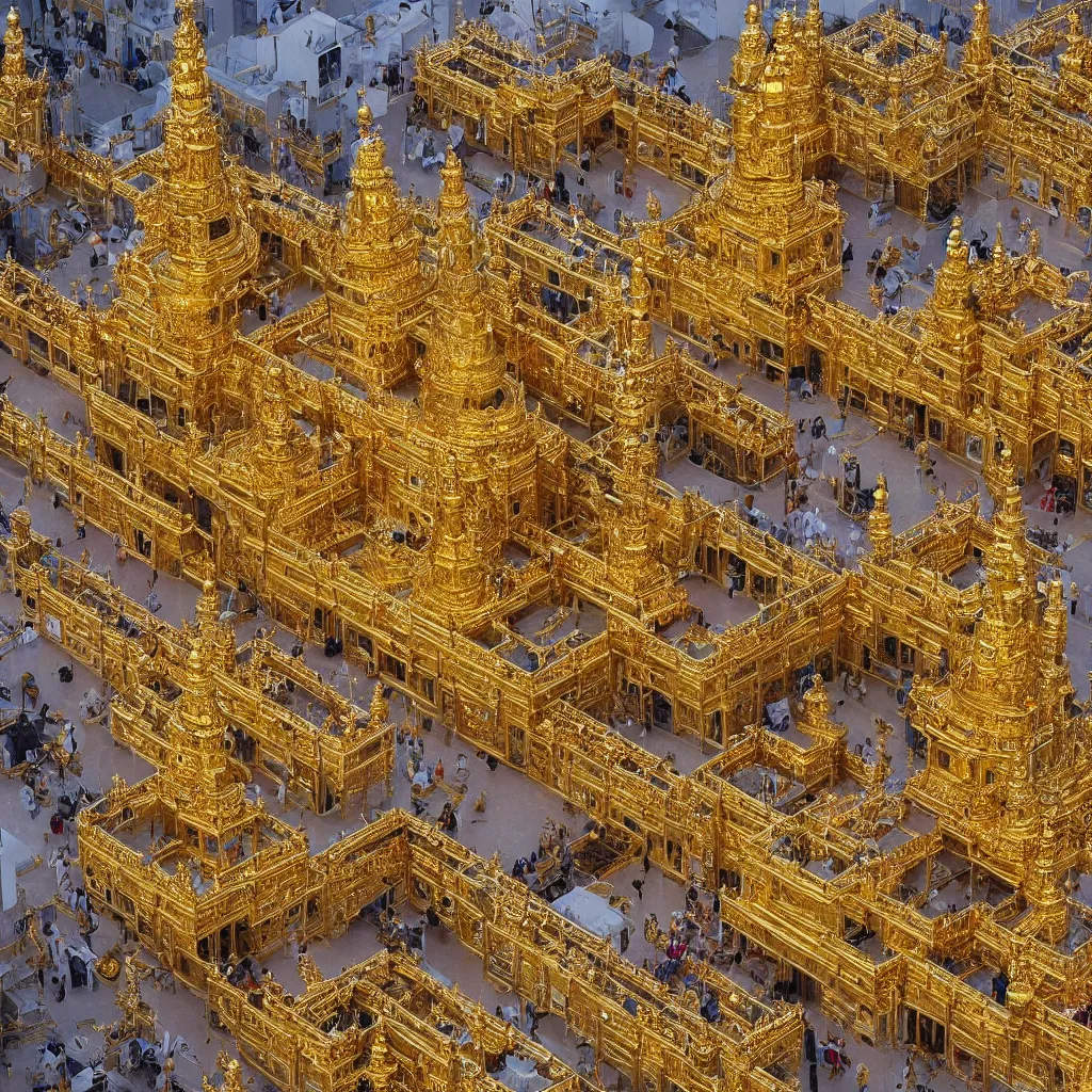 Prompt: “ the last human golden temple on earthhighly detailed in 4 k ”