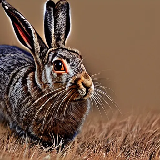 Image similar to a hare - cat - hybrid, animal photography