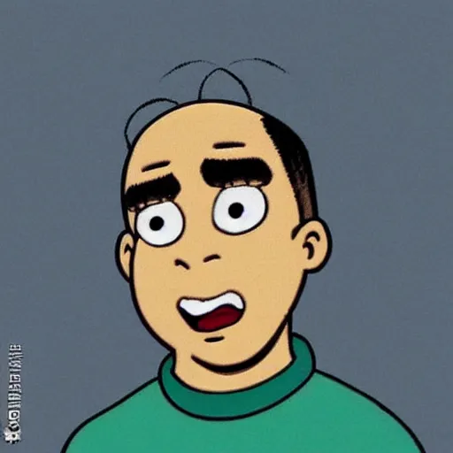 Image similar to chinese boy with buzz cut, simpsons style