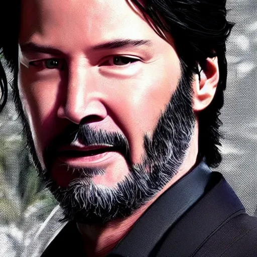 Image similar to keanu reeves as wolverine 4 k detailed super realistic