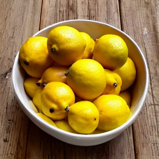 Prompt: bowl of lemons