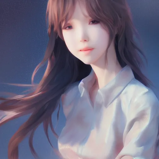 Prompt: realistic detailed semirealism beautiful gorgeous natural cute excited happy yang xiao long 4 k high resolution quality artstyle professional artists wlop, aztodio, taejune kim, guweiz, pixiv, instagram, artstation