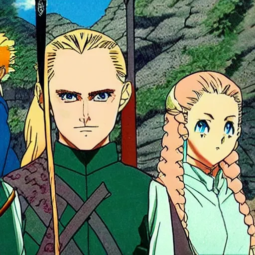 Prompt: Legolas in an 80s anime world, incredibly detailed, ultra realistic, Satoshi Kon, Hiyao Miyazaki, Katsuhiro Otomo