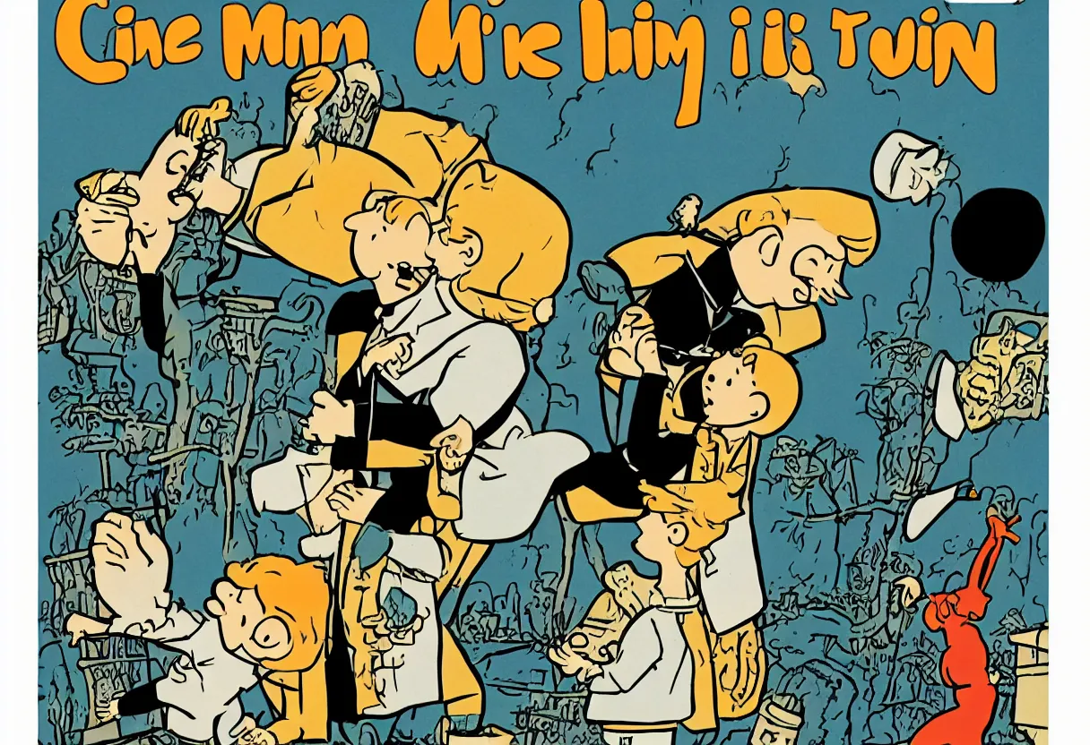 Image similar to cover of the Tin Tin book 'I'm getting married by Herge'