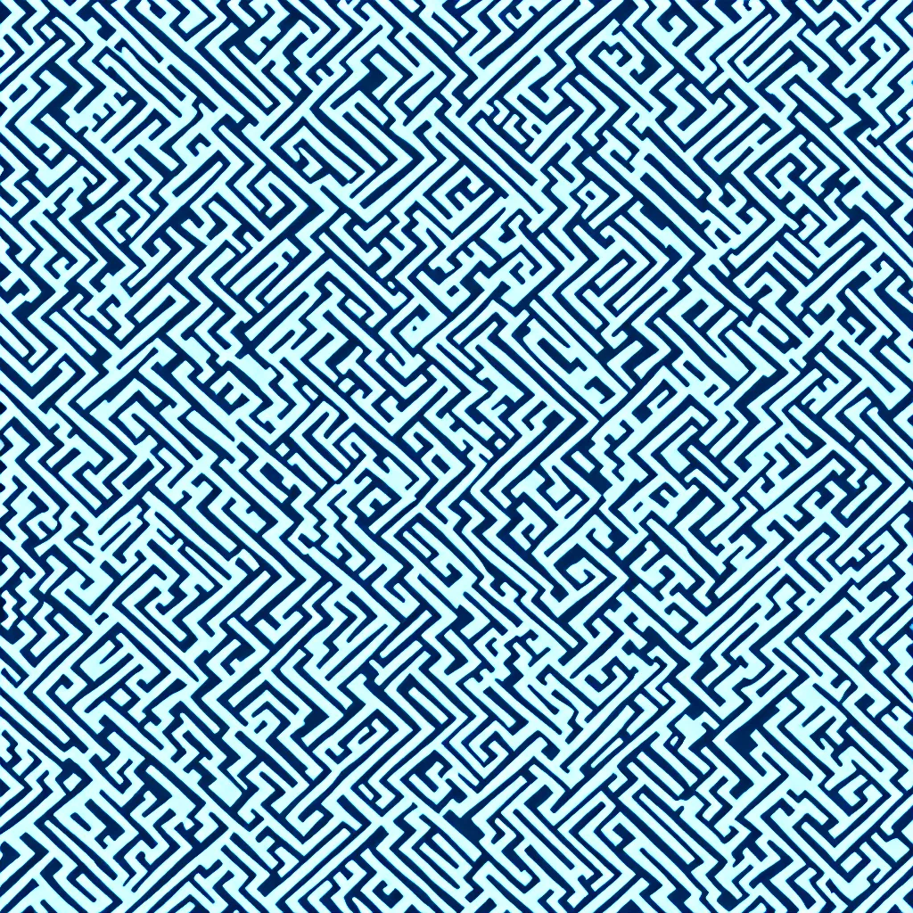 Image similar to seamless blue colored maze texture art, 4k