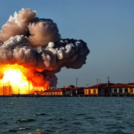 Image similar to a nuke explosion in chioggia