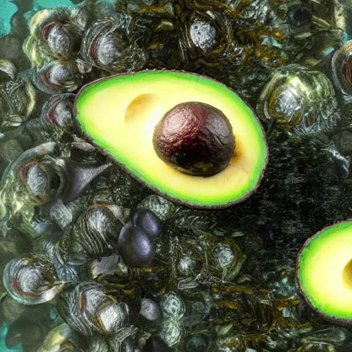 Image similar to avocados underwater