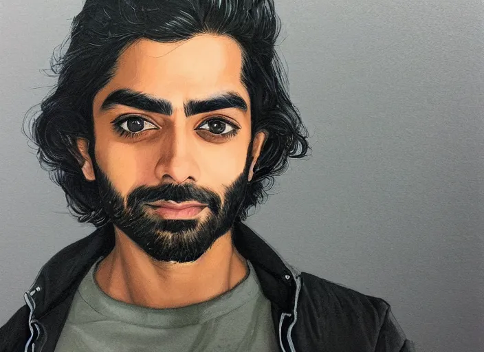 Image similar to a highly detailed beautiful portrait of ravi from ( izombie ) rahul kohli, james gurney, james jean