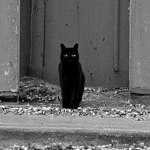 Image similar to “ dmitri the black cat stalks the exclusion zone ”