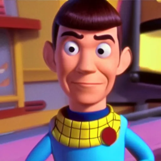 Image similar to mr spock in toy story , 1995