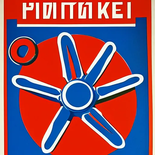 Prompt: soviet era propaganda poster of a fidget spinner
