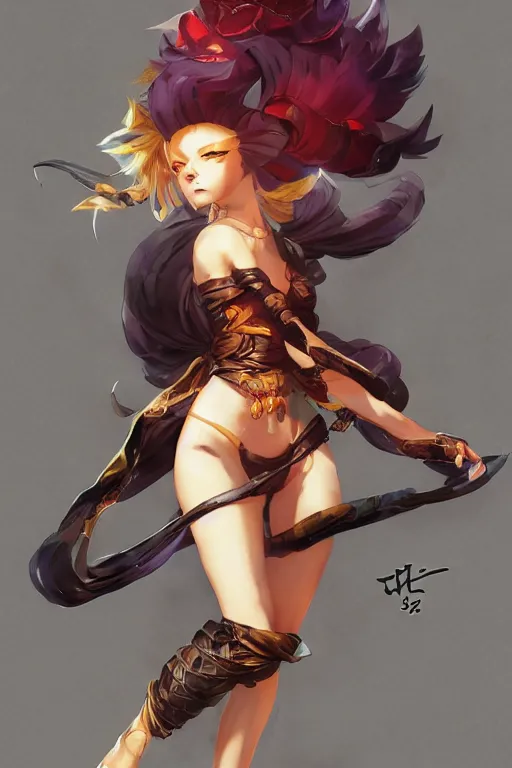 Prompt: Lisa simpson in a blade and soul spinoff artbook rendered by the artist Hyung tae Kim, Jiyun Chae, Lê Long, Joe Madureira, trending on Artstation by Hyung tae Kim, artbook, Stanley Artgerm Lau, WLOP, Rossdraws , James Gurney