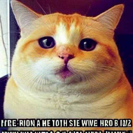 cute fat cat meme