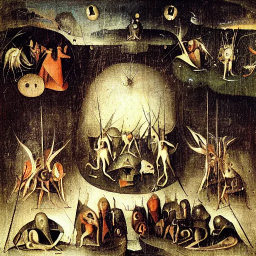 Image similar to purgatory by hieronymus bosch