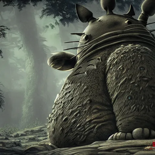 Prompt: totoro, intricate detail, royo, klimt, miro, vallejo, frazetta, giger, whealan, hd, unreal engine,