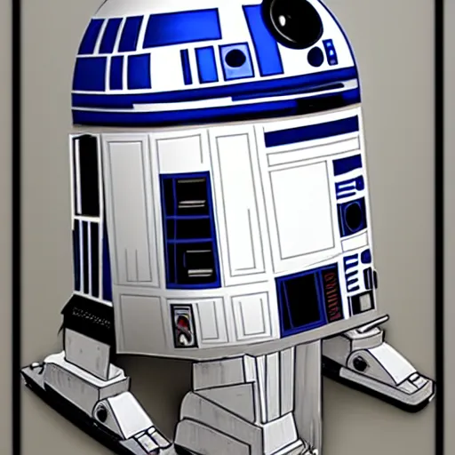 Prompt: r 2 d 2 with make noise modular aesthetics