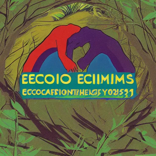 Prompt: Queer Ecologists album cover art in 80s style