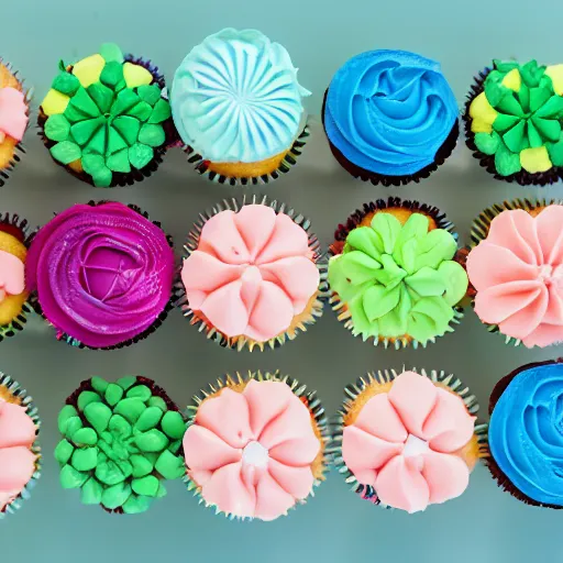 Image similar to colourful cupcakes