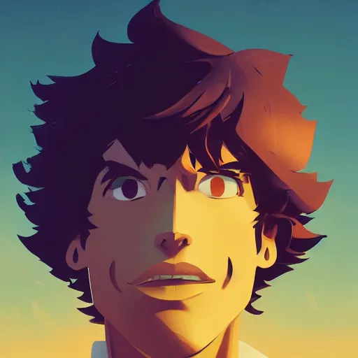 Image similar to face icon stylized minimalist cowboy bebop, loftis, cory behance hd by jesper ejsing, by rhads, makoto shinkai and lois van baarle, ilya kuvshinov, rossdraws global illumination