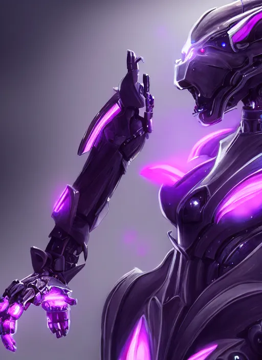 Prompt: cinematic goddess close shot, beautiful stunning anthropomorphic robot mecha female dragon, sleek head, metal ears, led purple eyes, smooth fuschia skin, smooth silver armor, floating in space, holding a galaxy, epic proportions, epic size, epic detail, furry art, dragon art, giantess art, warframe fanart, furaffinity, octane