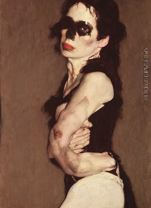 Image similar to rackham lerouge by jeremy lipking egon schiele gottfried helnwein