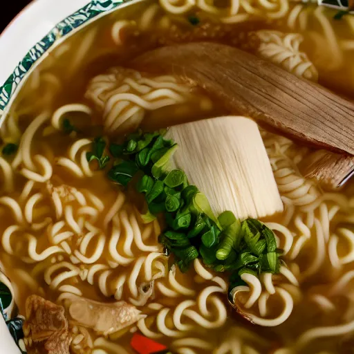 Prompt: close-up of Jerma985 sitting in a bowl of ramen noodle soup, trending on artstation, bathing in soup, high resolution photograph