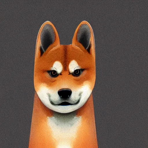 Prompt: a highly detailed image of a half shiba inu half horse animal