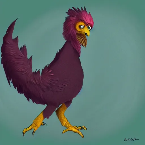 Image similar to digital painting of an elegant but deadly chicogriff, griffin chicogriff hybrid monster