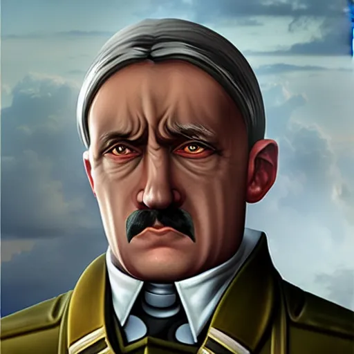 Prompt: adolf hitler but he's a witcher