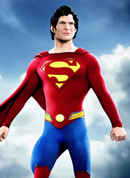 Image similar to film still of Todd Howard as Superman in Superman, 4k