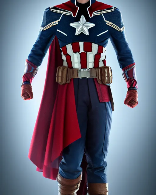 Prompt: captain america with doctor strange outfit - up profile portrait. beautiful hyperrealistic intricate highly detailed octane 3 d render