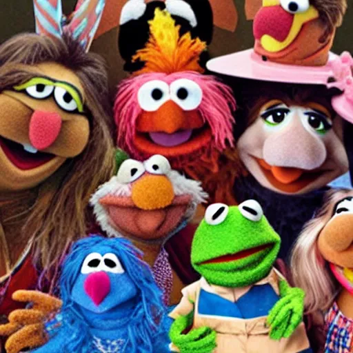 Image similar to muppets wearing ice cream hats