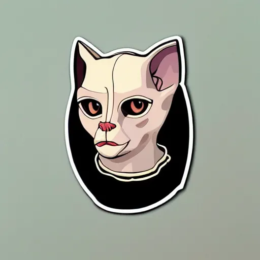 Image similar to sphinx cat sticker,