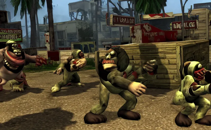 Image similar to donkey kong as the tank from left 4 dead ingame screenshot