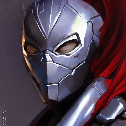 Image similar to greg manchess portrait painting of an armored dark female iron spiderman as overwatch character, medium shot, asymmetrical, profile picture, organic painting, sunny day, matte painting, bold shapes, hard edges, street art, trending on artstation, by huang guangjian, gil elvgren, ruan jia, greg rutkowski, gaston bussiere