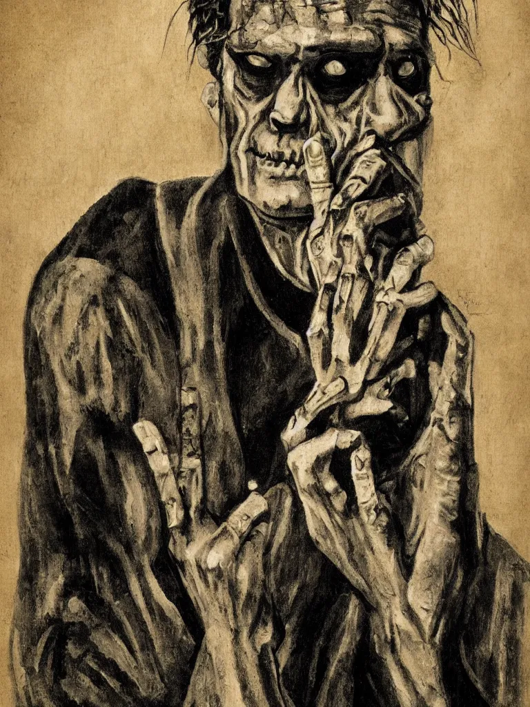 Image similar to Frankenstein portrait by David friedric
