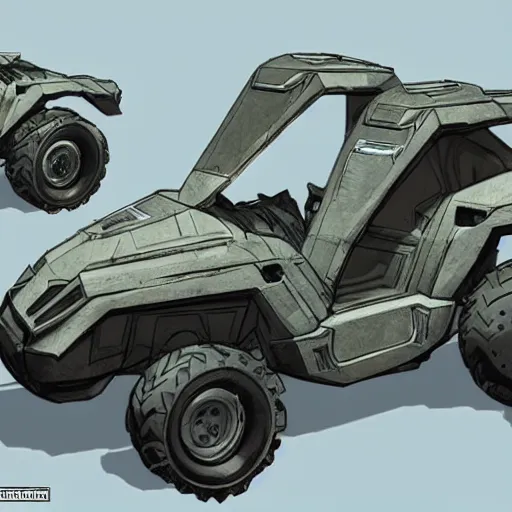 Image similar to concept art blueprint halo new atv vehicles