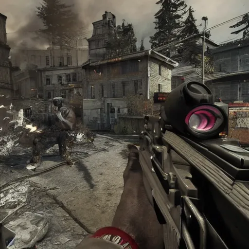 Prompt: gucci mane in call of duty zombies tranzit map