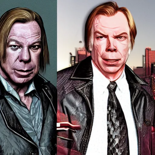 Image similar to Michael McKean aka Chuck McGill from Better Call Saul as a GTA character portrait, Grand Theft Auto, GTA cover art