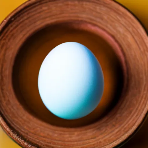 Prompt: dramatic photo of a egg, 3 0 0 m / s shutterspeed canon, bokeh, professional photography