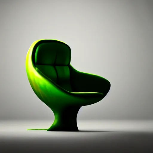 Prompt: an armchair in the shape of an avocado cinematic lightning 4k award winning artstation